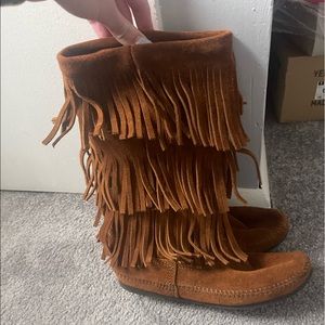 Minnetonka Fringe Boots